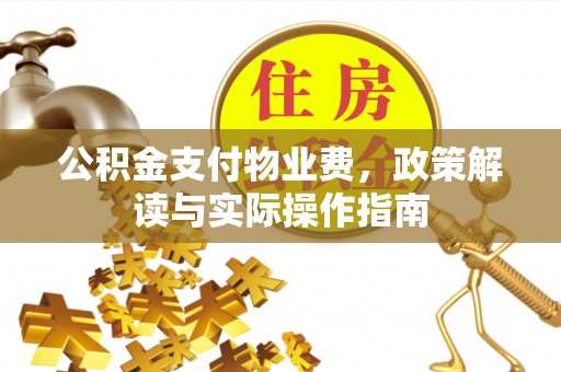屏山公积金支付物业费，政策解读与实际操作指南
