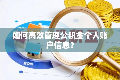 屏山如何高效管理公积金个人账户信息？